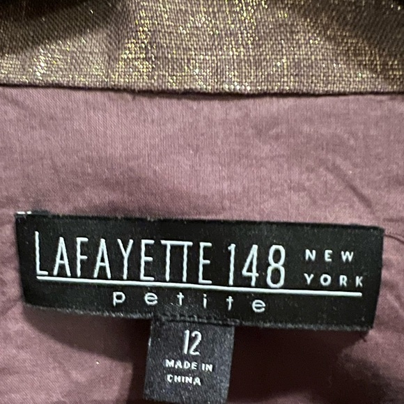 Bronze Metallic Linen Blazer | 12 Petite - Picture 16 of 16